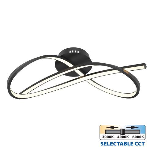 Φωτιστικό Οροφής Mirage LED 33W CCT-Switch Μαύρο