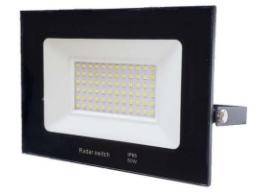 ΠΡΟΒΟΛΕΑΣ LED 50W ΜΑΥΡΟ 4000k & RADAR SENSOR /S.SLIM DOB