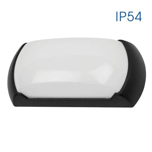 Φωτιστικό LED 12W 4000K 230V Μαύρο Οβάλ IP54