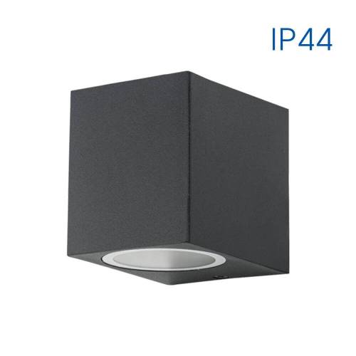 Φωτιστικό Επίτοιχο PORTO/SQ 1xGU10 Μαύρο IP44