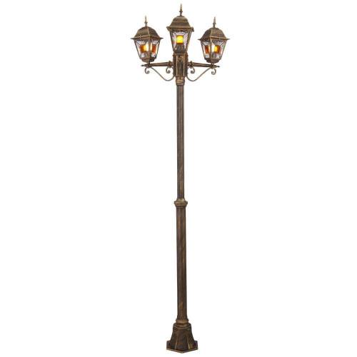 Κολώνα 3xΕ27 Antique-Brass IP44
