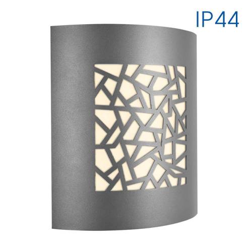 Φωτιστικό Επίτοιχο LUXOR/SQ Ε27 Σκούρο-Γκρι IP44