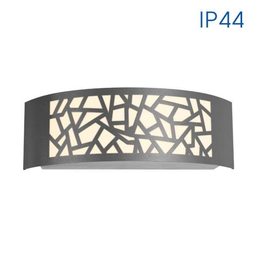 Φωτιστικό Επίτοιχο LUXOR/PR Ε27 Σκούρο-Γκρι IP44