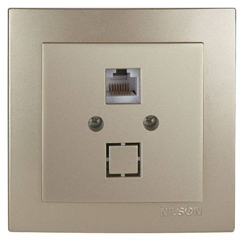 Πρίζα Δικτύου Cat6 (RJ45) Σατινέ