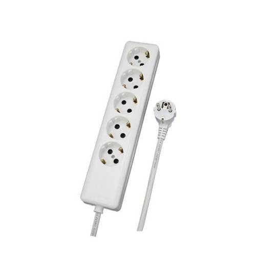 Πολύπριζο 5-Θέσεων Πλαγίας με 1.8m Καλώδιο 3Χ1mm²