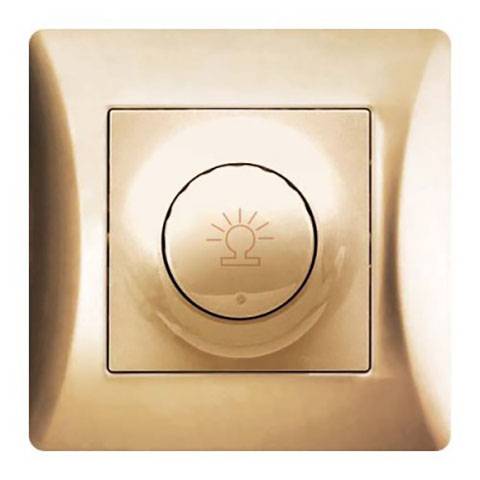 Dimmer 500W Χρυσό