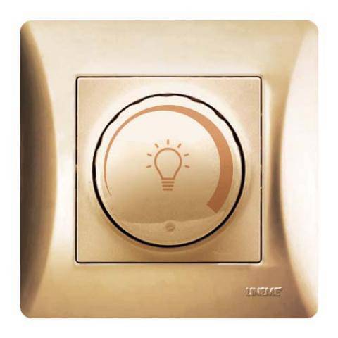Dimmer 200W Α/Ρ για Λάμπες LED Χρυσό