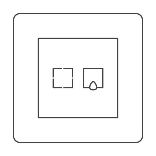 Πρίζα Δικτύου Μονή (RJ45) Περλέ