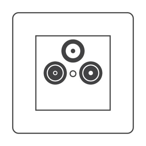 Πρίζα TV-Radio-Sat Τερματική Μπεζ