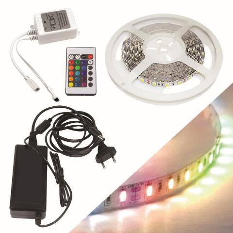 Set Ταινία LED 5m 72W RGB με Τροφοδοτικό και Controller IP20