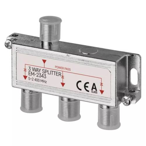 Διακλαδωτής F 3-Εξόδων 5-2400Mhz με Power-Pass