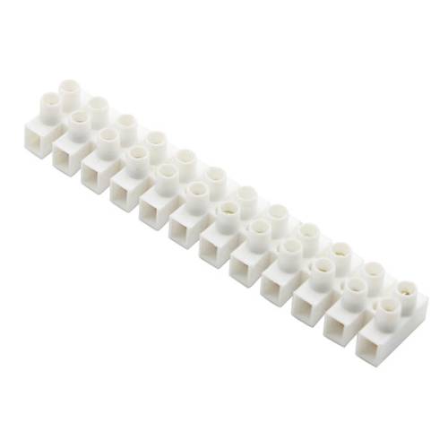 Κλέμμα 1,5-4mm² 3Α/450V Ορειχάλκινη Λευκή (Σειρά 12τεμ.)