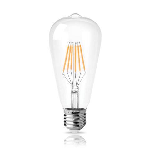 ST64 Filament Διάφανη 9W E27 2800K 650Lm Dimmable