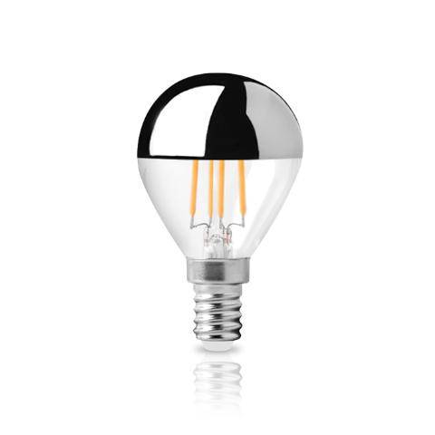 Σφαιρική Filament Αντεστραμμένου Καθρέπτου 9W E14 2800K 520Lm Dimmable